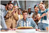 Photo accompanying the Master’s story about celebrating a crew member’s birthday on board